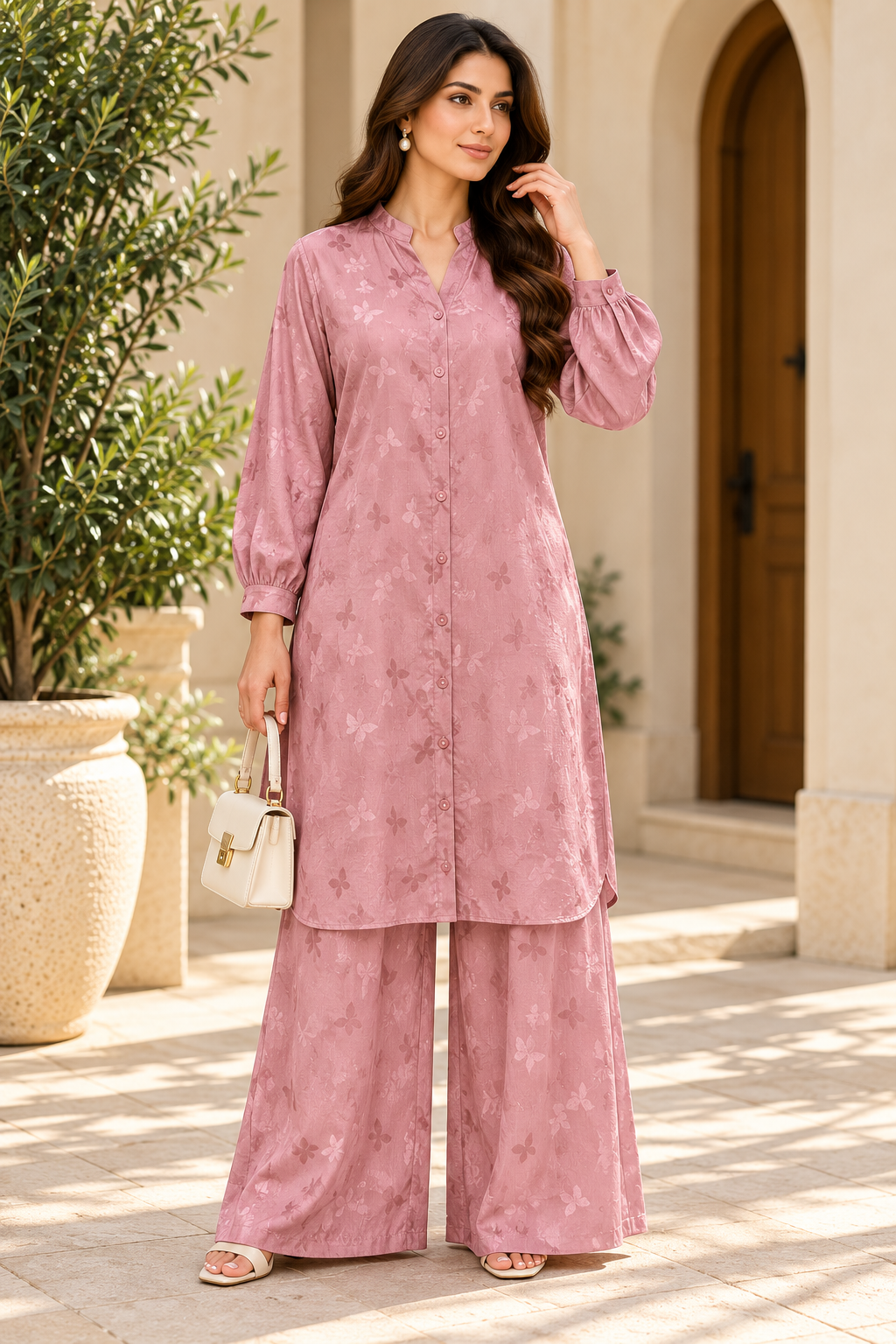 Georgette Self-print Co-ord Set
