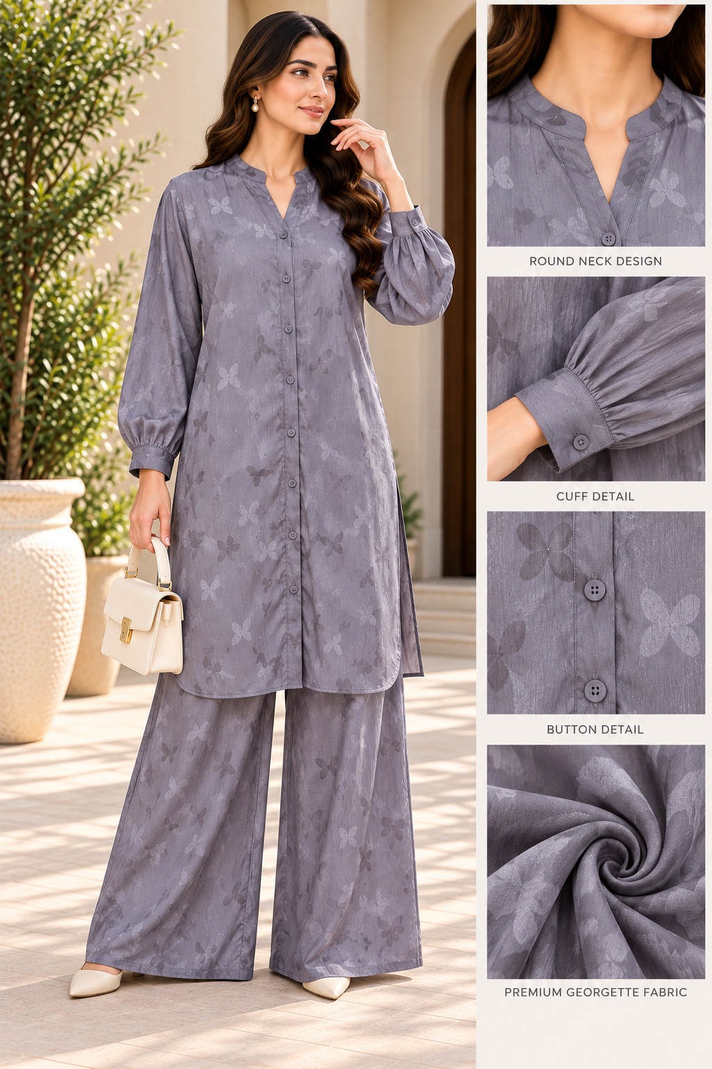 Georgette Self-print Co-ord Set
