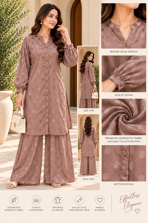 Georgette Self-print Co-ord Set